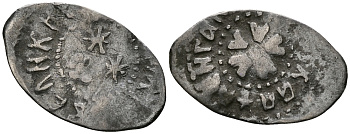 ВЕЛИКОЕ КНЯЖЕСТВО МОСКОВСКОЕ ДЕНГА после 1462 ИВАН III ВАСИЛЬЕВИЧ, 0,37 гр Гулецкий/Петрунин 750В серебро 262-1623