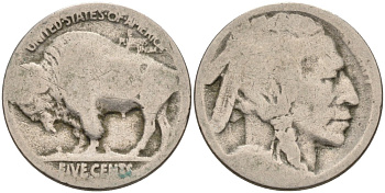 США 5 центов 19?? индеец, бизон KM 134 медно-никель 4563-223