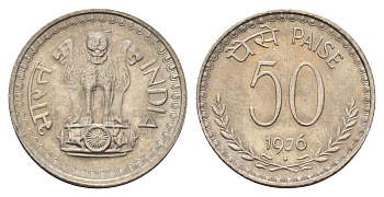 Индия 50 пайс 1976 KM 63 медно-никель UNC 4675-553