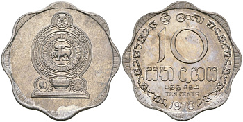 Шри-Ланка 10 центов 1978 KM 140a алюминий 4135-1245