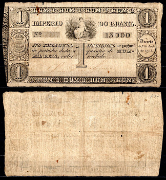 Бразилия 1000 рейс 1833 Pick A201 бумага 451-1154-2