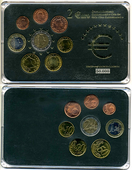 Люксембург евронабор из 8 монет 2003-2006 в пластике 4-4-1-6