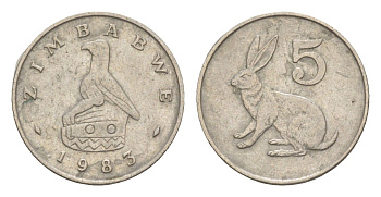 Зимбабве 5 центов 1983 KM 2 медно-никель 4189-935