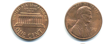 США 1 ЦЕНТ 1983 ЛИНКОЛЬН KM 201b цинк плакированный медью 86-137
