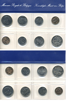 Бельгия набор из 8 монет 1979 BELGIE-BELGIQUE, в запайке KM SS 15   UNC  1-5-2-26