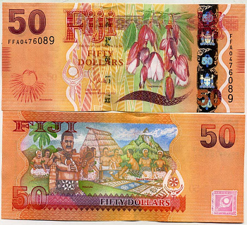 Фиджи 50 долларов 2012 (2013) цветы Pick 118 бумага UNC (пресс) 451-61-1