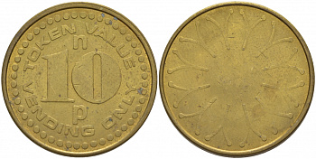 АНГЛИЯ 10 ПЕНСОВ ND , TOKEN VALUE, VENDING ONLY желтый металл 4545-122