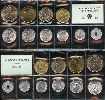 Венгрия официальный набор из 10 монет 1989  KM MS 19   UNC  3-6-1-35