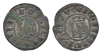 Силезия денарий около 1243 Фридрих II Spahr 126, Biaggi 1259, MIR 96 серебро 633-1232