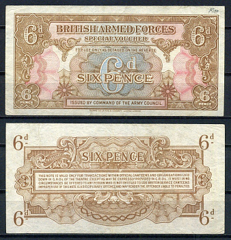 Великобритания 6 пенсов ND (1946)  Pick M10 a   бумага   7221-23-2-2