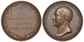 Россия медаль 1841 на смерть графа Роберта Генриховича Ребиндера, 50,3 мм, 71,4 гр Дьяков 564.1 R1 бронза 02-013-21-1