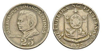 Филиппины 25 сентимо 1972 Хуан Луна KM 199 медь никель цинк 4579-1031