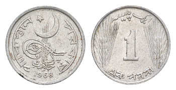 Пакистан 1 пайс 1968 KM 29 алюминий 4649-266