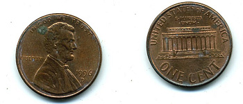 США 1 ЦЕНТ 1996 D, ЛИНКОЛЬН KM 201b цинк плакированный медью 46-1059