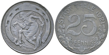 Тале-ам-Гарц (Саксония) 25 пфеннигов 1921 Funck 537.6, Men18 31181.6 цинк 4380-311