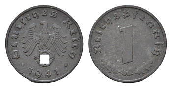 Германия 1 рейхспфенниг 1941 A KM 97, J. 369 цинк 4684-226