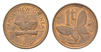 Папуа - Новая Гвинея 1 тойя 1976 KM 1 бронза aUNC 4651-836