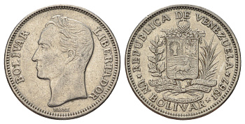 Венесуэла 1 боливар 1967 Симон Боливар Y 42 никель 4172-353
