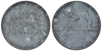 Австрия жетон 1946 удачи в первом году свободы, ребенок с клевером на санках цинк 4121-137