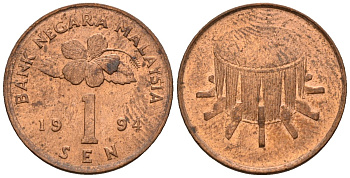 Малайзия 1 сен 1994 KM 49 сталь плакированная медью 4147-158