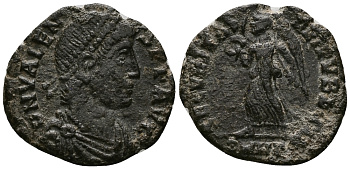 Римская Империя нуммий 364 - 367 Валент SECVRITAS REIPVBLICAE Гераклея Very fine RIC 5b бронза 1073-6-56