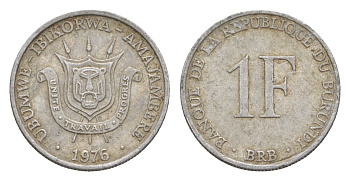 Бурунди 1 франк 1976 KM 19 алюминий 4649-427