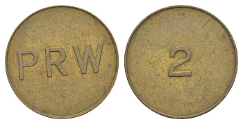 Германия жетон PRW диаметр 25 мм, вес 6 гр латунь 4656-522