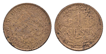 Нидерланды 1 цент 1930? Вильгельмина (1890-1948) KM 152 бронза 57-1214