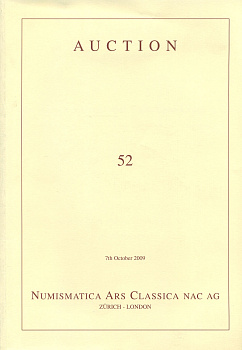 NUMISCMATICA ARS CLASSICA NAC АУКЦИОННЫЙ КАТАЛОГ №52, 7 ОКТЯБРЯ 2009. ГРЕЦИЯ, РИМ И ВИЗАНТИЯ 2009 NUMISCMATICA ARS CLASSICA NAC, AUCTION #52, 7 OCTOBER 2009, GREEK, ROMAN AND BYZANTINE COINS, 330 СТРАНИЦ + ЦВЕТНЫЕ ИЛЛЮСТРАЦИИ 00-01-07-13
