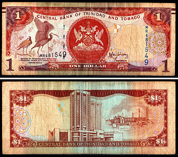Тринидад и Тобаго 1 доллар 2006 Pick 46A(1) бумага 3295-107-2-1