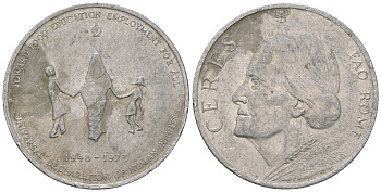 Италия жетон 1973 25 лет FAO  алюминий    4576-643