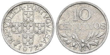 Португалия 10 сентаво 1972 KM 594 алюминий 4147-561