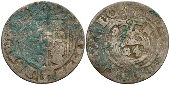 Польша 3 полкера (3 полторака - 1 крейцер) 1624 Сигизмунд III Ваза (1587-1632) Gorecki B.24, KM 41 серебро 4160-135