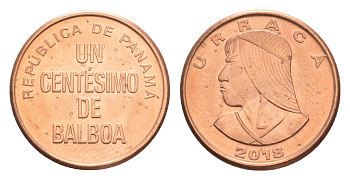 Панама 1 сентесимо 2018 Уррака KM 125 цинк плакированный медью UNC 4643-1233