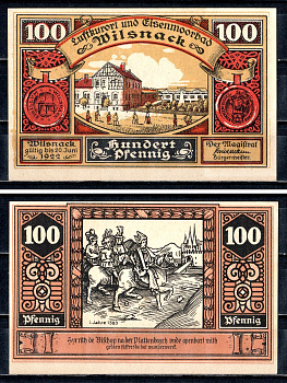 Вильснак (Пруссия, Бранденбург) 100 пфеннигов 1922 2193-48-3-2