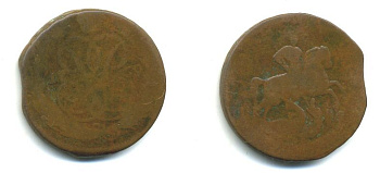 РОССИЯ 1 КОПЕЙКА 1759 медь 61-425