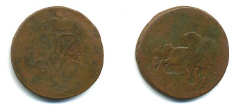 РОССИЯ 1 КОПЕЙКА 1759 медь 61-341