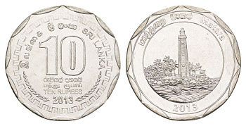 Шри-Ланка 10 рупий 2013 серия административные округа Шри Ланки, Матара KM 207 нержавеющая сталь UNC 4635-1053