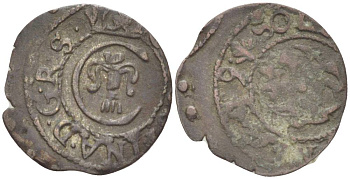 Ливония 1 солид (шелаг, шиллинг) 1649 КОРОЛЕВА КРИСТИНА (1632-1654), ШВЕДСКАЯ ОККУПАЦИЯ, ВЕС 0,45 ГР. KM 2 серебро 1517-1025