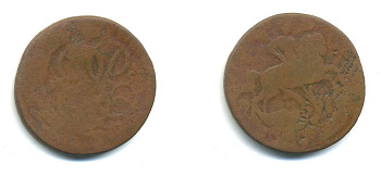 РОССИЯ 1 КОПЕЙКА 1757 медь 61-133