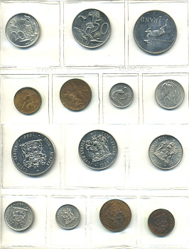 ЮАР НАБОР ИЗ 7 МОНЕТ 1980 UNC 3-2-16