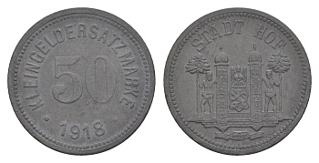 Хоф 50 пфеннигов 1918 Funck 217 цинк 4584-327