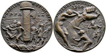 ГЕРМАНИЯ МЕДАЛЬ 1920 КАРЛ ГЕТЦ, ДИАМЕТР 59 ММ., АГИТАЦИОННАЯ МЕДАЛЬ ПРОТИВ ИСПОЛЬЗОВАНИЯ ФРАНЦИЕЙ СОЛДАТ ИЗ КОЛОНИАЛЬНЫХ ТЕРРИТОРИЙ Kienast 265 бронза 2-3-28