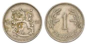 Финляндия 1 марка 1930 KM 30 медно-никель 4647-412