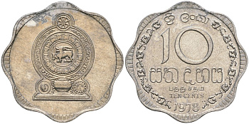 Шри-Ланка 10 центов 1978 KM 140a алюминий 4135-1153