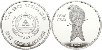 Кабо-Верде 50 эскудо 2006 красный коршун KM 50 серебро PROOF M7-15