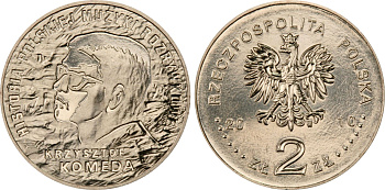Польша 2 злотых 2010 MW, серия история польской музыки, Кшиштоф Комеда (Krzysztof Komeda) KM 727 нордик UNC 4676-654