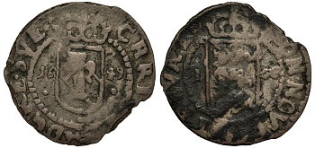 Эстония, Ревель (Таллин) 1 эре 1649 Шведская оккупация, Christina von Schweden (1632-1654), вес 0,93 гр. KM 6 серебро 1516-545