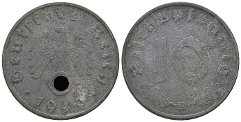 Германия 10 рейхспфеннигов 1940 E KM 101, J. 371 цинк    4656-116