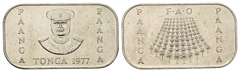 Тонга 1 паанга 1977 ФАО KM 57 медно-никель BU 1520-1431